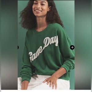 Anthropologie Maeve Game Day Pullover in Green